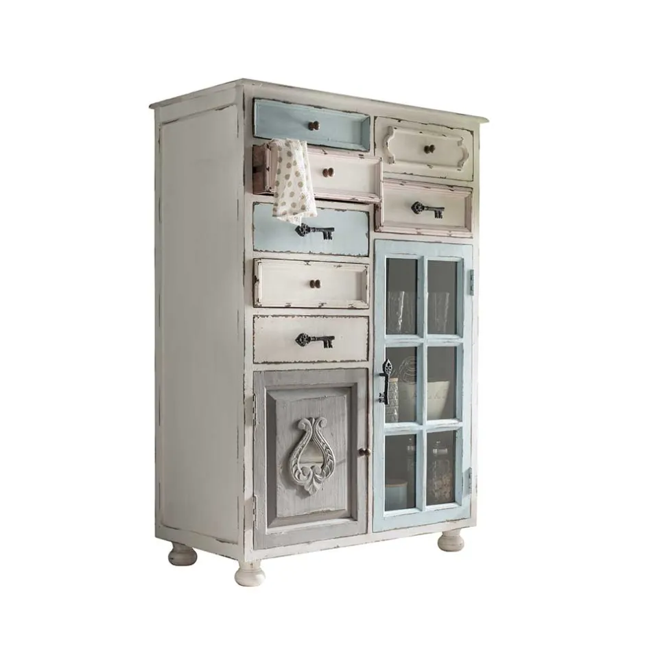 Vintage Landhaus Highboard - romantisch - Sacons^Wohnen Discount