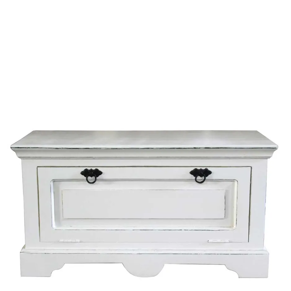 Wohnen Vintage Landhaus Schuhbank in Antikweiß - Wittgenstein