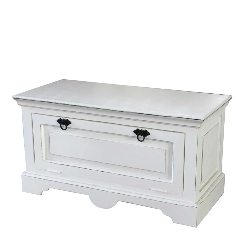 Wohnen Vintage Landhaus Schuhbank in Antikweiß - Wittgenstein