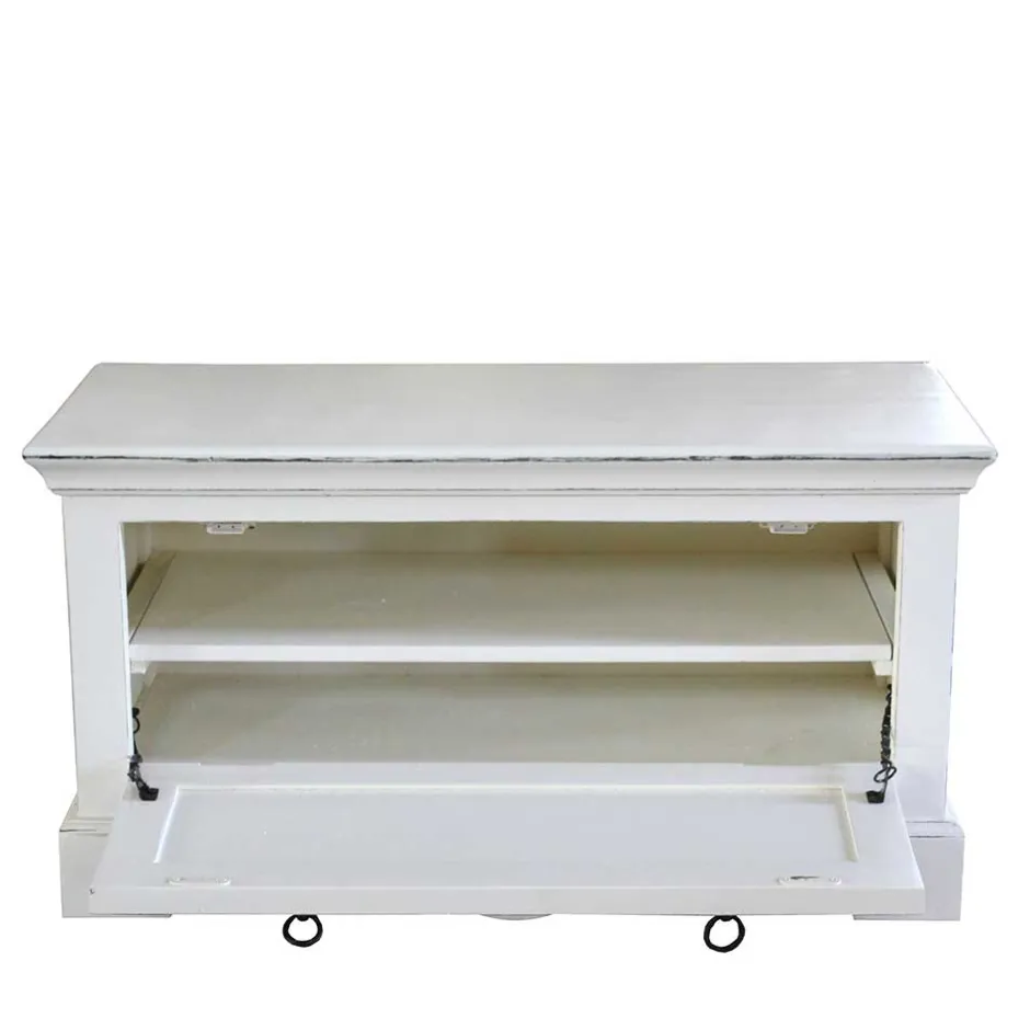 Wohnen Vintage Landhaus Schuhbank in Antikweiß - Wittgenstein
