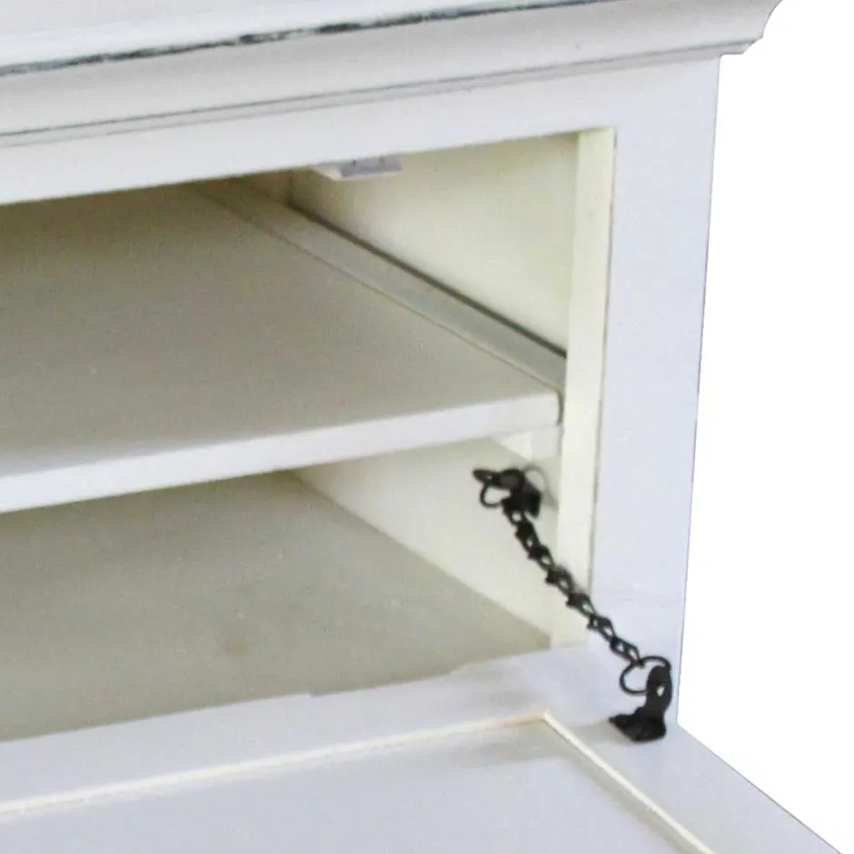 Wohnen Vintage Landhaus Schuhbank in Antikweiß - Wittgenstein