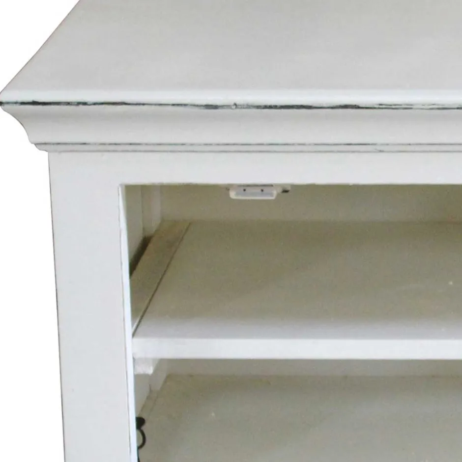 Wohnen Vintage Landhaus Schuhbank in Antikweiß - Wittgenstein