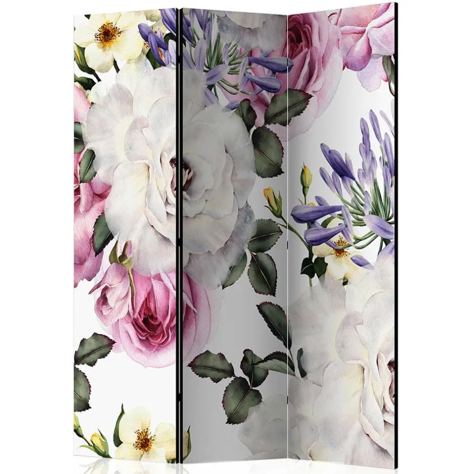 Vintage Romantik Paravent mit Rosen Motiv - Eodoro^Wohnen Best