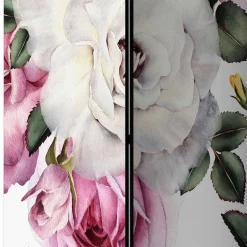 Vintage Romantik Paravent mit Rosen Motiv - Eodoro^Wohnen Best