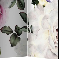 Vintage Romantik Paravent mit Rosen Motiv - Eodoro^Wohnen Best