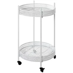 Vintage Servierwagen aus Metall in Rund - Cedreona^Wohnen Clearance