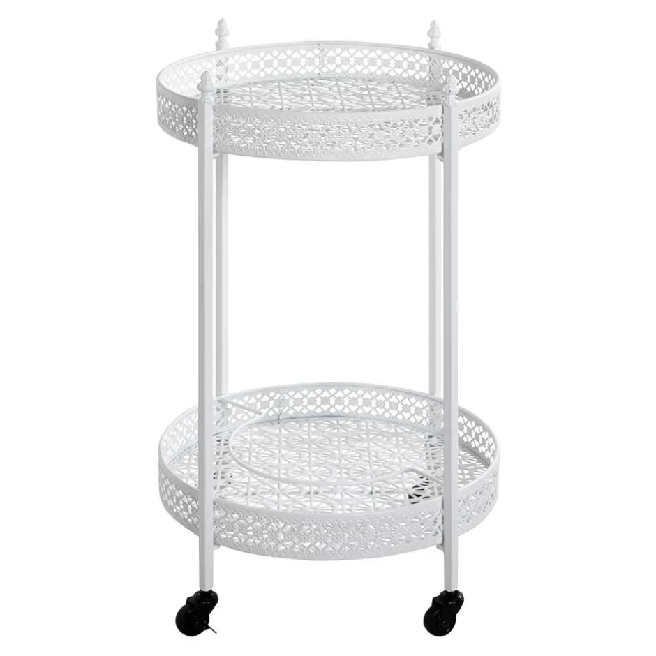 Vintage Servierwagen aus Metall in Rund - Cedreona^Wohnen Clearance
