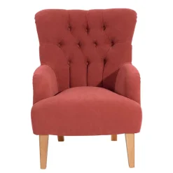 Vintage Sessel in Terracotta Velours - Granna^Wohnen New