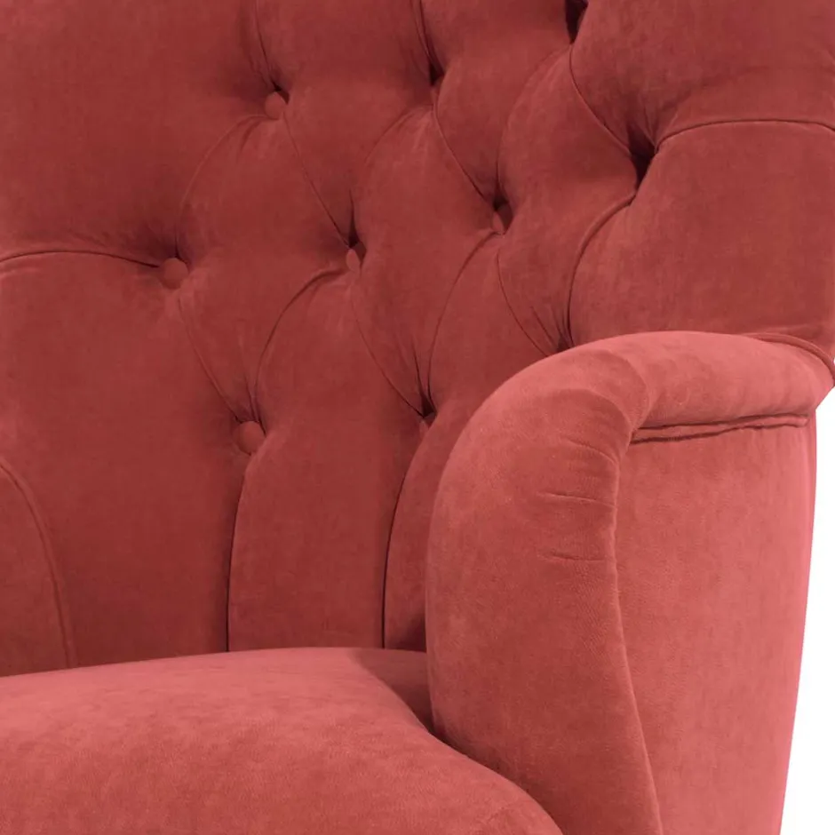 Vintage Sessel in Terracotta Velours - Granna^Wohnen New