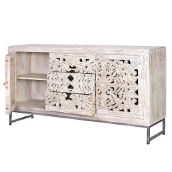 Vintage Sideboard in Mangoholz White Wash - Fudorus^Wohnen Hot