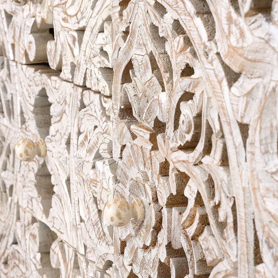 Vintage Sideboard in Mangoholz White Wash - Fudorus^Wohnen Hot