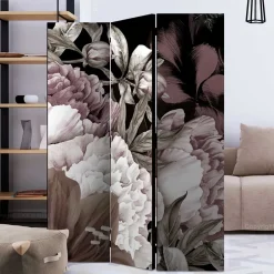 Vintage Style Paravent mit Blumenmotiv bedruckt - Borgionsa^Wohnen Outlet