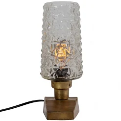 Wohnen Vintage Tischleuchten aus Strukturglas - Acristodad (2er Set)