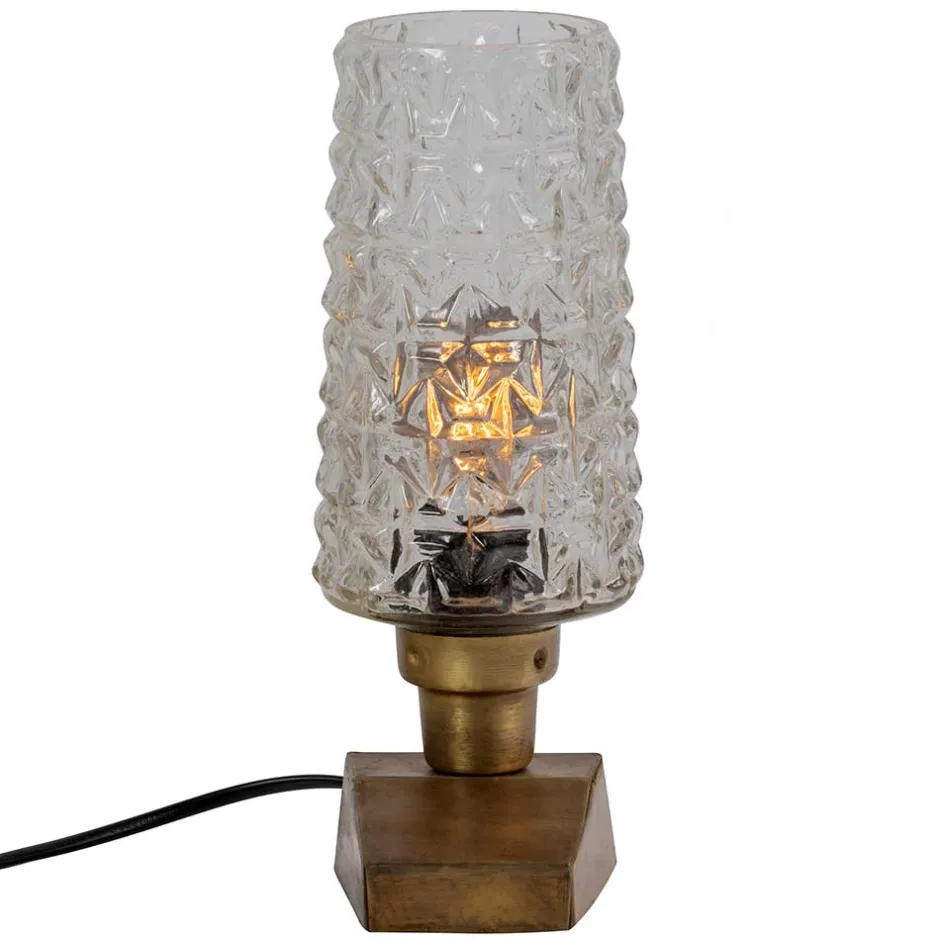 Wohnen Vintage Tischleuchten aus Strukturglas - Acristodad (2er Set)