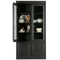 Vintage Vitrinenschrank in Schwarz - Graddos^Wohnen Clearance