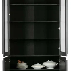 Vintage Vitrinenschrank in Schwarz - Graddos^Wohnen Clearance