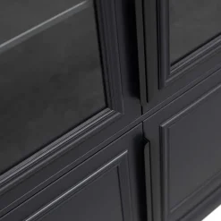 Vintage Vitrinenschrank in Schwarz - Graddos^Wohnen Clearance