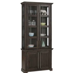 Wohnen Vitrine aus dunkel lackiertem Kiefernholz - Syvila