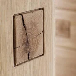 Vitrine in 60cm Breite Pontros Eiche Bianco teilmassiv^Wohnen