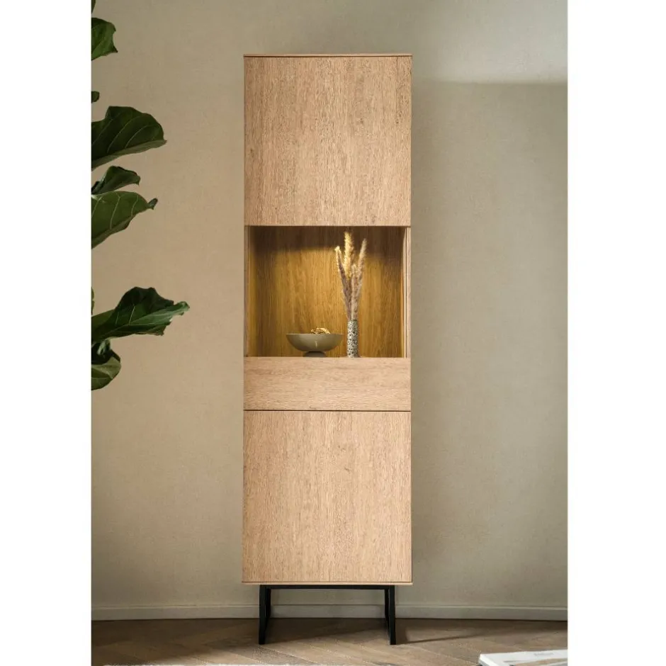 Vitrine in Eiche Stone Holzoptik - Jaskin^Wohnen Online