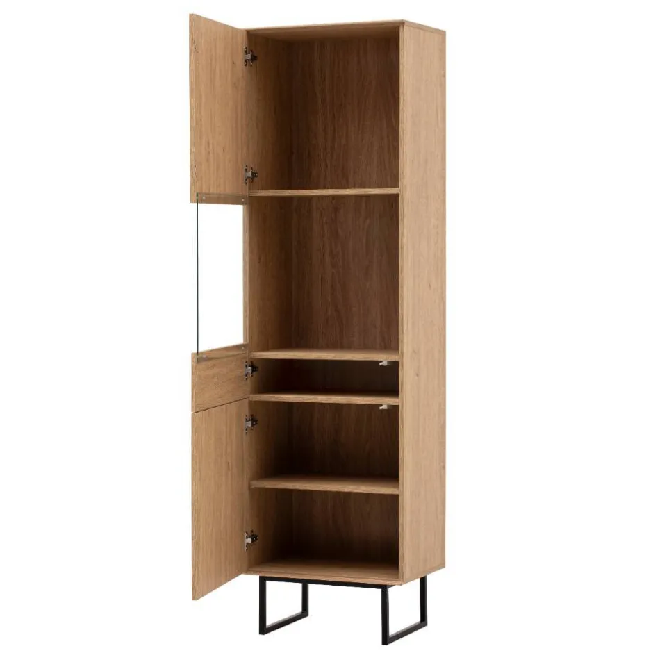 Vitrine in Eiche Stone Holzoptik - Jaskin^Wohnen Online