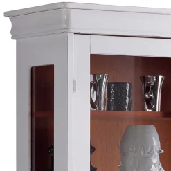 Wohnen Vitrine in Weiß und Nussbaum - Zarinas