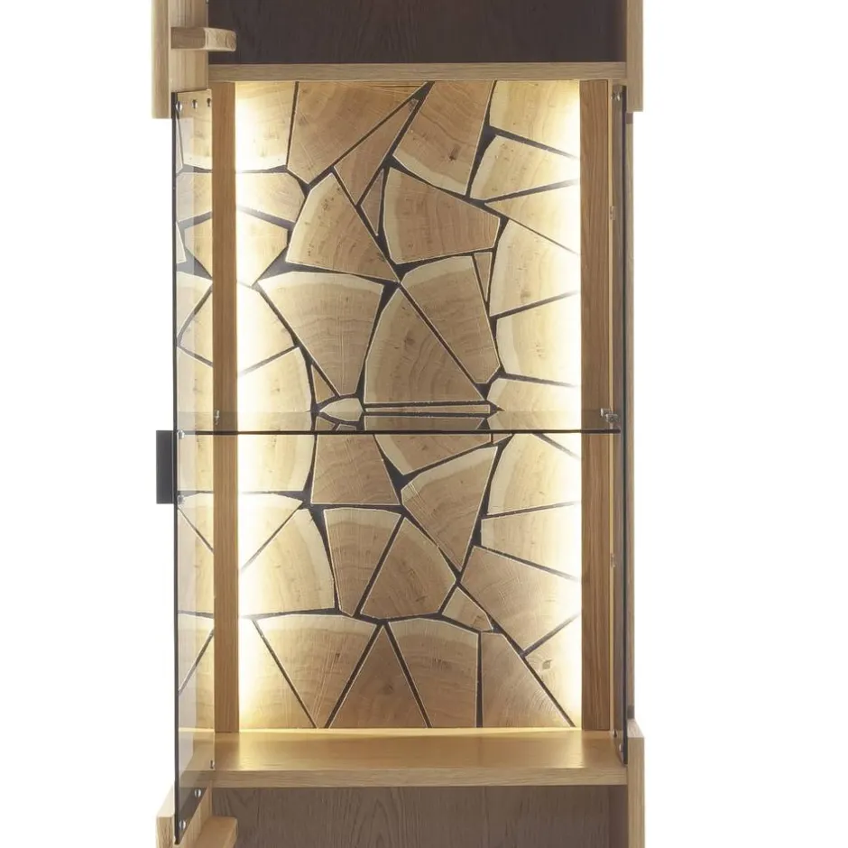 Vitrine in Wildeiche teilmassiv - Dagmy^Wohnen Outlet