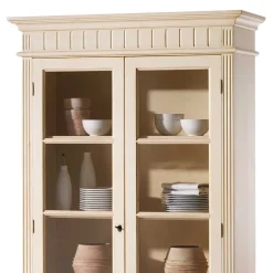 Wohnen Vitrine Kulyna in Creme Vintage