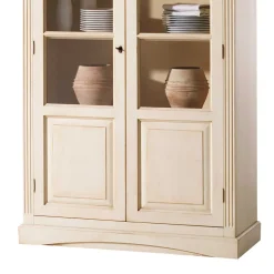 Wohnen Vitrine Kulyna in Creme Vintage