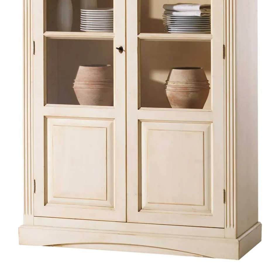 Wohnen Vitrine Kulyna in Creme Vintage
