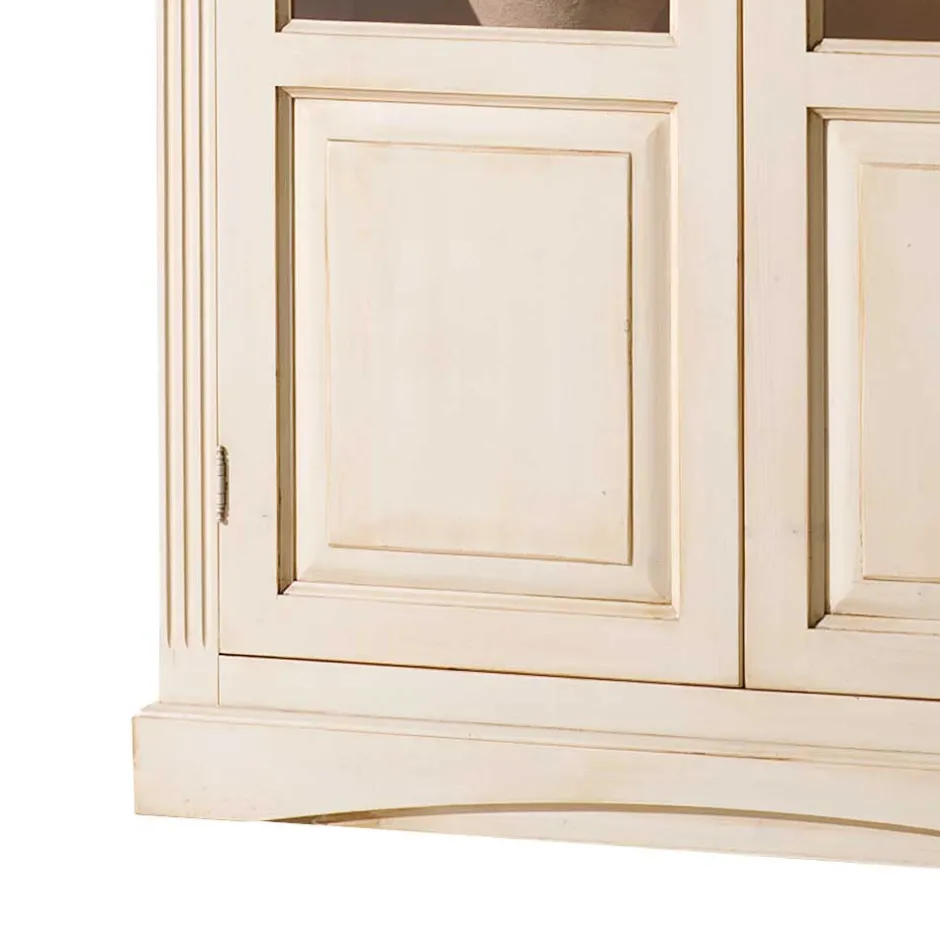 Wohnen Vitrine Kulyna in Creme Vintage