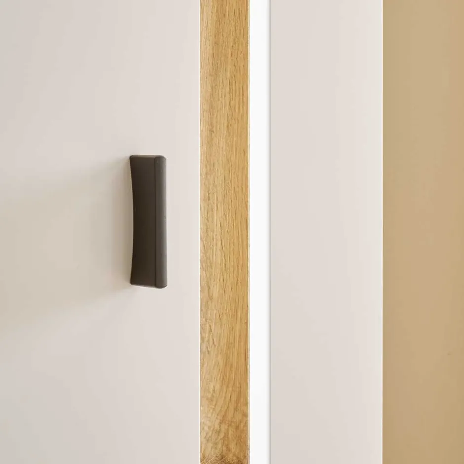 Wohnen Vitrine mit LED Licht und Metallgriff - Racelyn