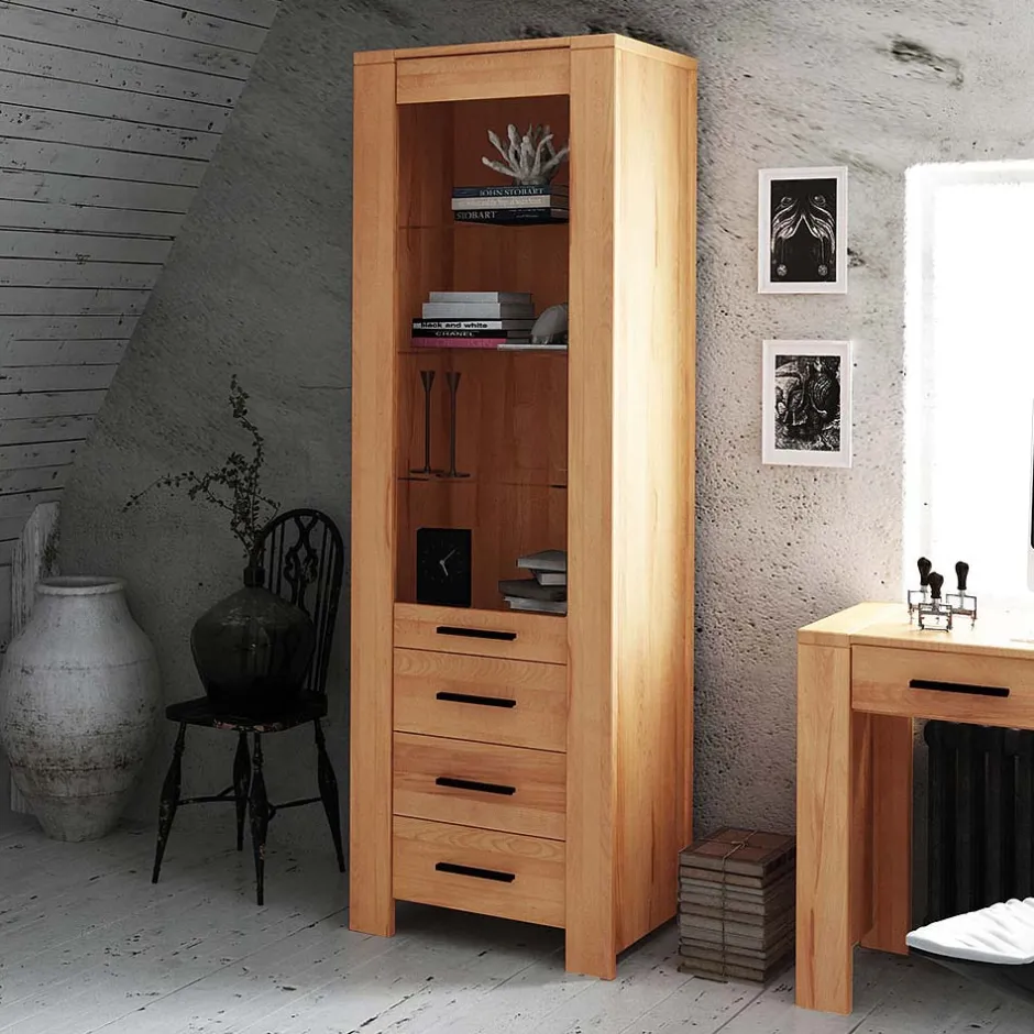 Vitrine Mosniak aus Kernbuche Massivholz^Wohnen