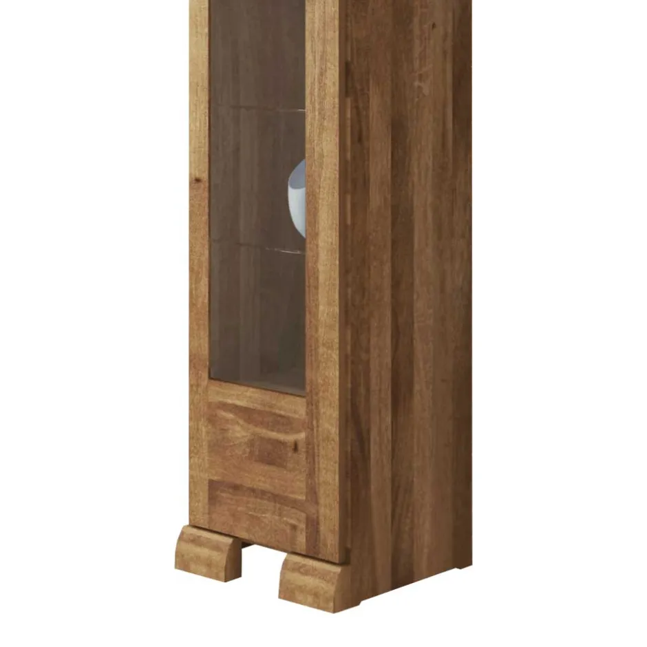 Wohnen Vitrine Vaskov aus Wildeiche Massivholz