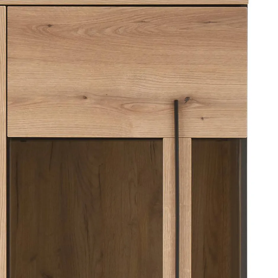 Vitrinen Schrank in Eiche Dekor - Brocus^Wohnen