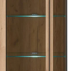 Vitrinen Schrank in Eiche Dekor - Brocus^Wohnen