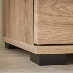 Wohnen Vitrinen-Highboard in Eiche Holzoptik - Brocus