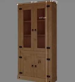 Vitrinenschrank im Mexikanischen Landhaus Look - Chrysa^Wohnen Hot