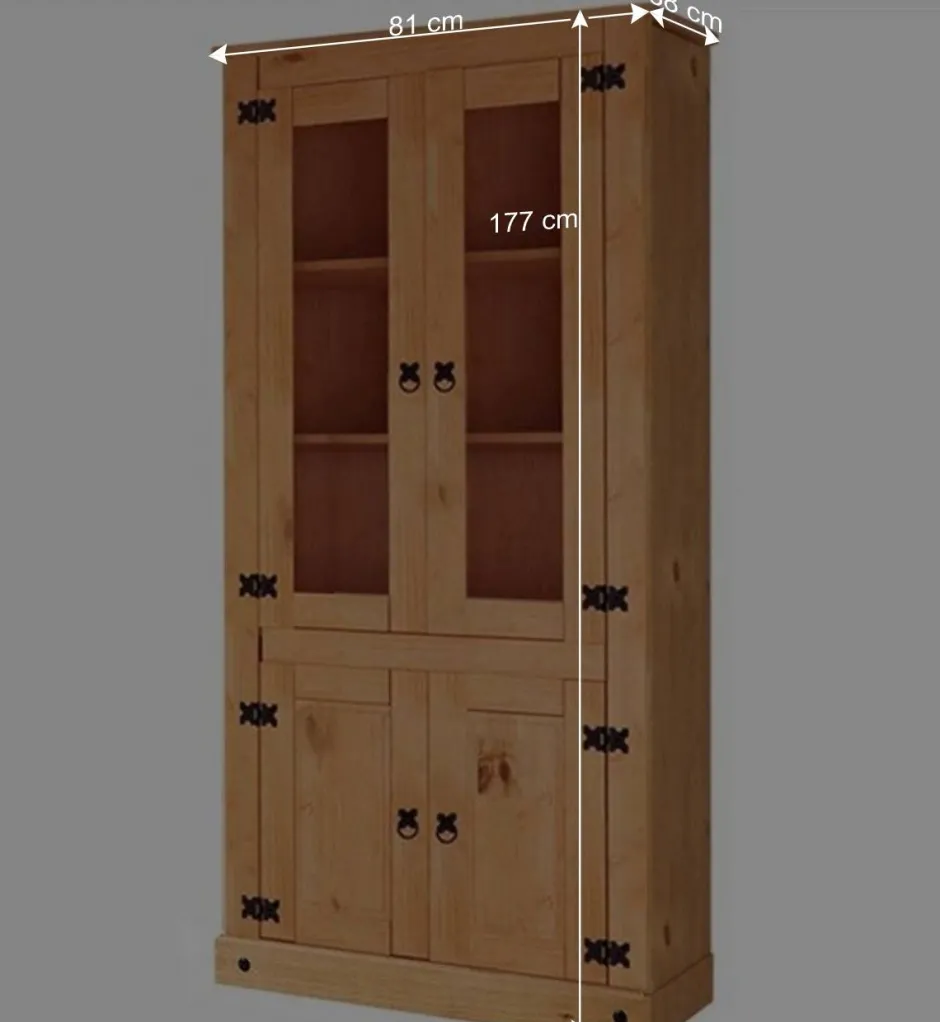 Vitrinenschrank im Mexikanischen Landhaus Look - Chrysa^Wohnen Hot