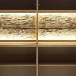 Wohnen Vitrinenschrank in Asteiche Hell - Jevedaz