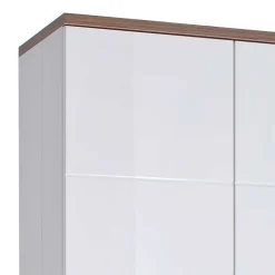 Vitrinenschrank in Hochglanz Weiß - Icadro^Wohnen New