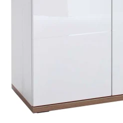 Vitrinenschrank in Hochglanz Weiß - Icadro^Wohnen New