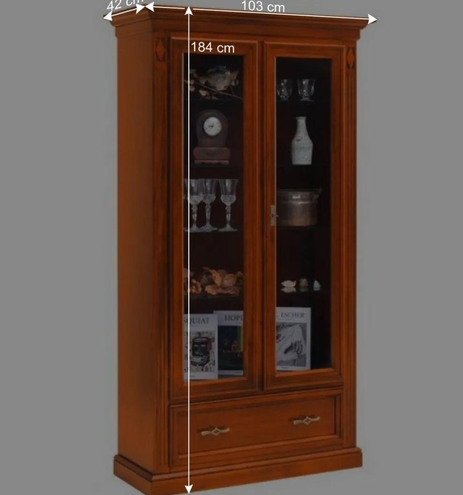 Vitrinenschrank in Kirschbaumfarben - Manukau^Wohnen Sale