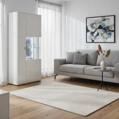 Vitrinenschrank in Weiß & Anthrazit - Hazime^Wohnen Outlet