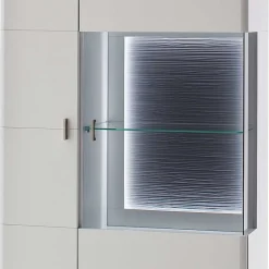 Vitrinenschrank in Weiß & Anthrazit - Hazime^Wohnen Outlet