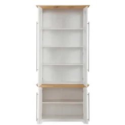 Wohnen Vitrinenschrank in Weiß mit Honig - Eyzaco