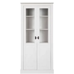 Vitrinenschrank in Weiß mit Grau - Lucasario^Wohnen Sale