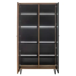 Vitrinenschrank in Wildeiche & Anthrazit - Flacona^Wohnen Sale