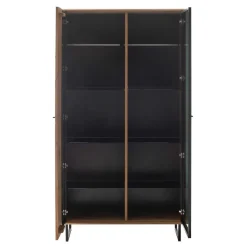 Vitrinenschrank in Wildeiche & Anthrazit - Flacona^Wohnen Sale