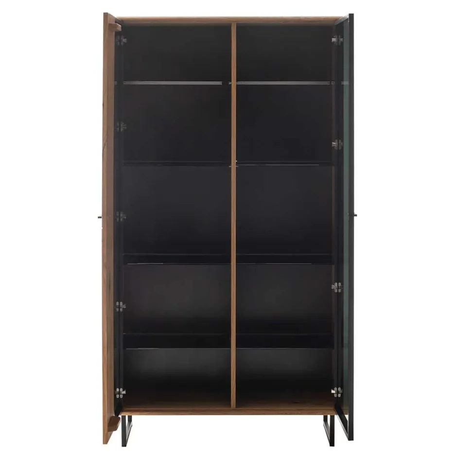 Vitrinenschrank in Wildeiche & Anthrazit - Flacona^Wohnen Sale